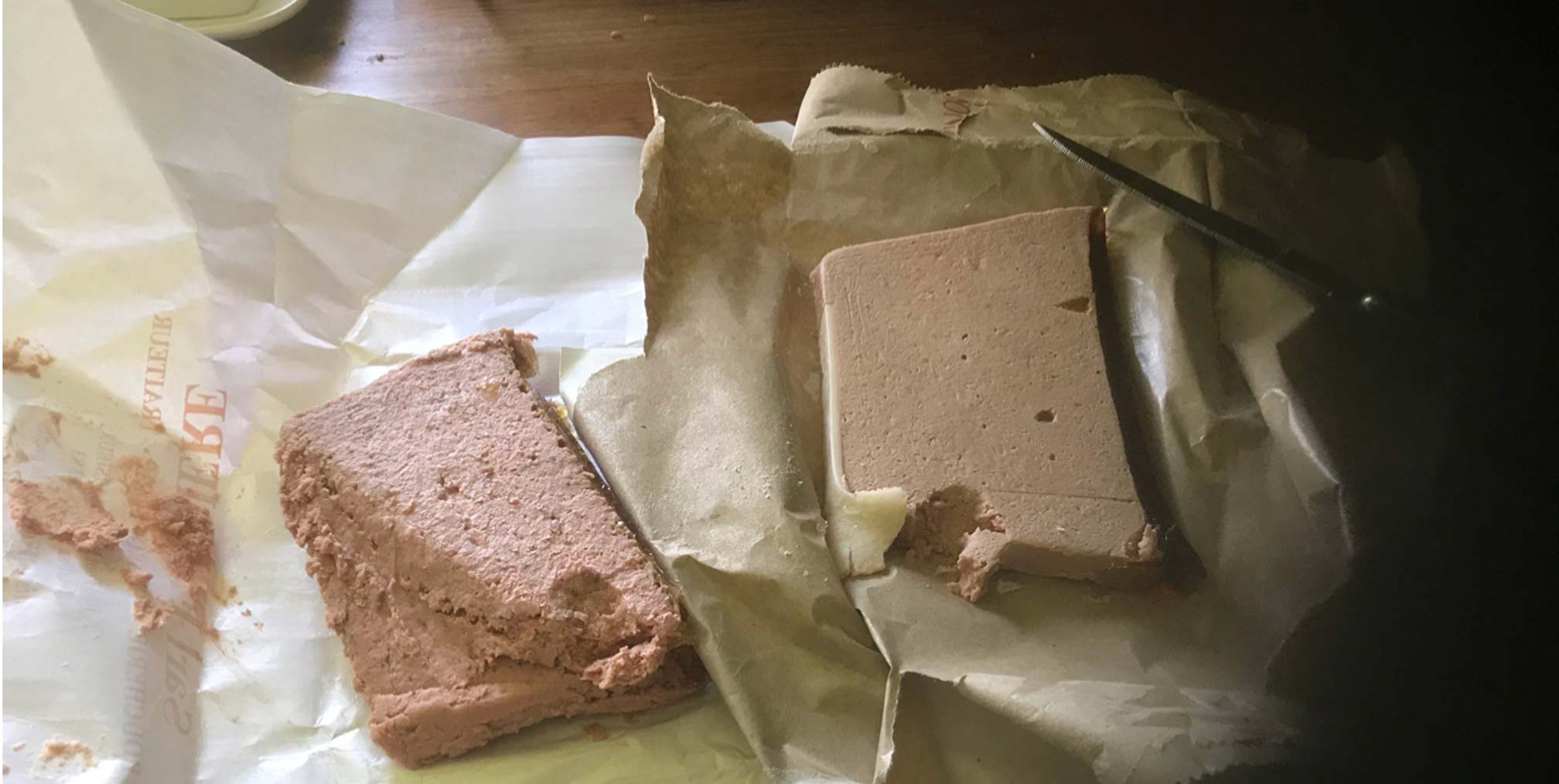 pâté de foie. two samples