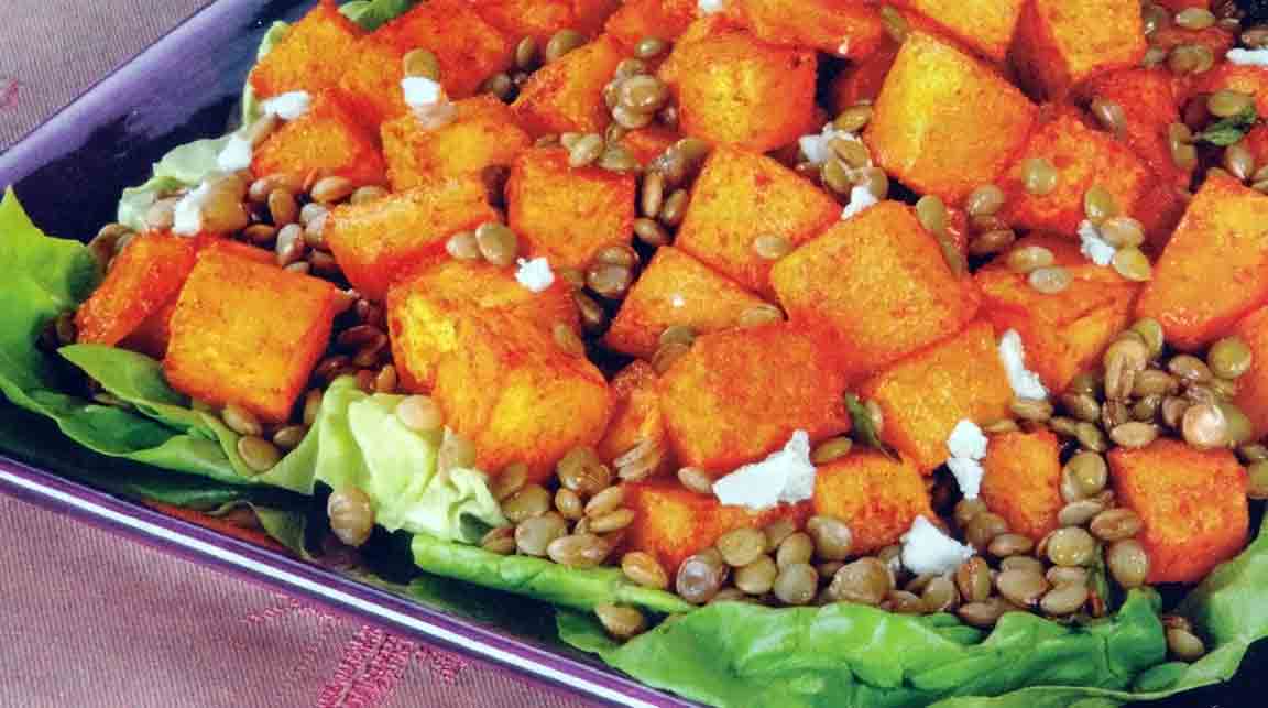 butternut squash and lentil salad - kelly frahm recipe using penzeys spices