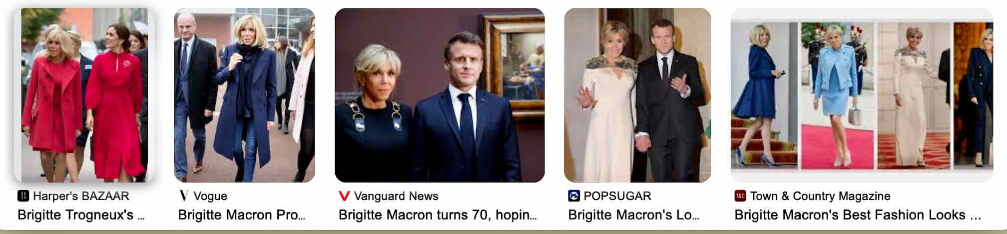 Google images of Brigitte Macron