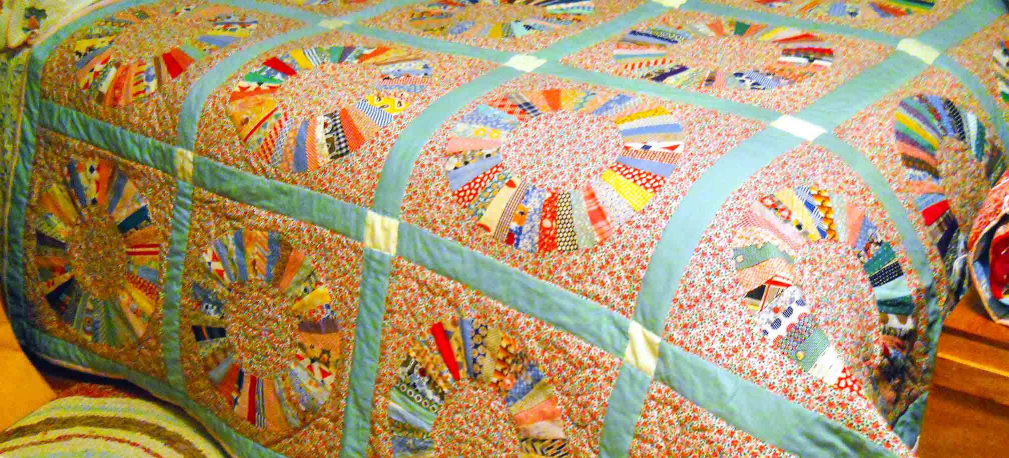 Dresden quilt begun 1915 completed in 2012