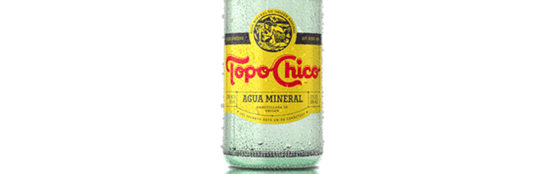 Topo Chico sparkling mineral water from Mexico