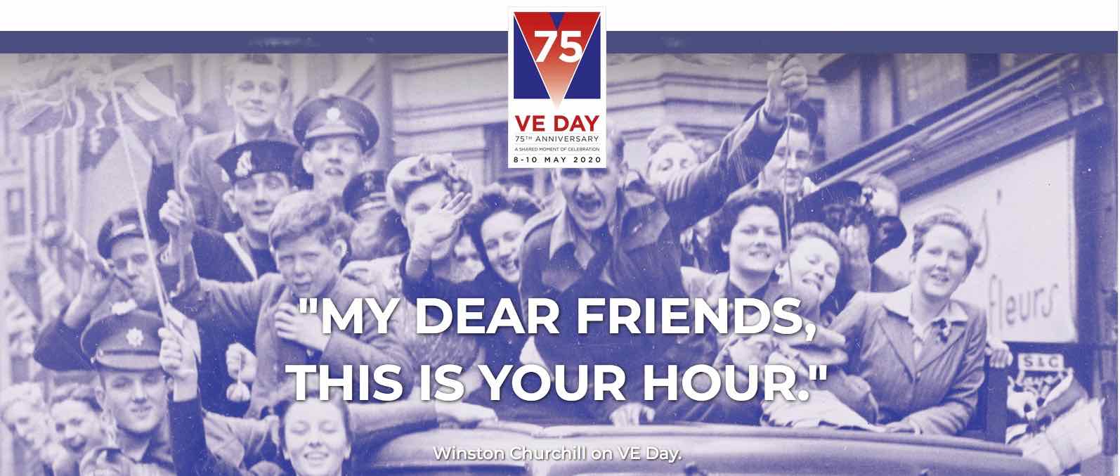 British people celebrating VE Day 1945