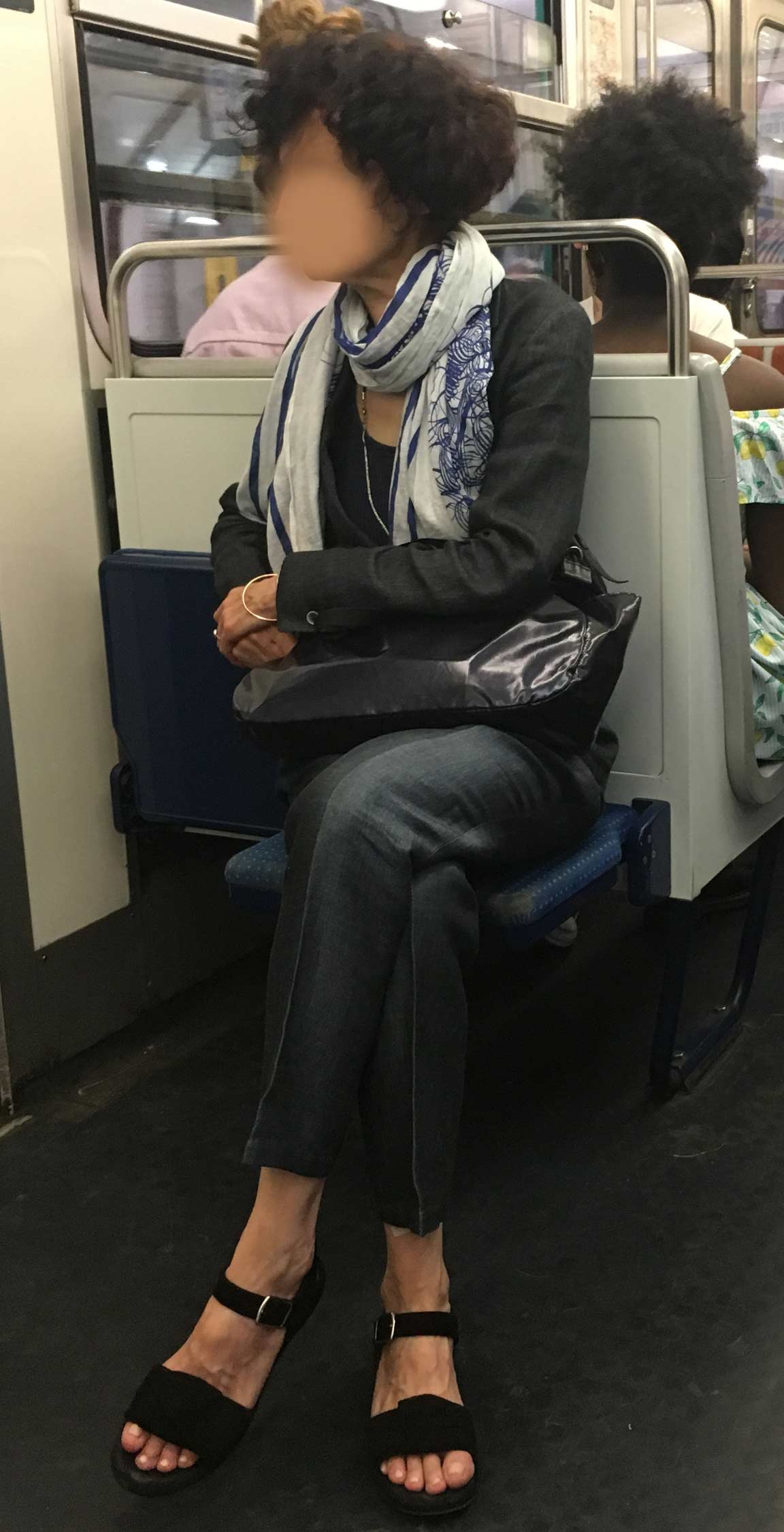 Certain age chic spotted in the Paris Metro