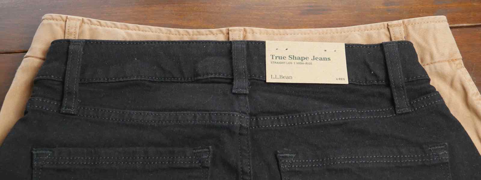 comparison of waists of hidden stretch waist chinos and jeans