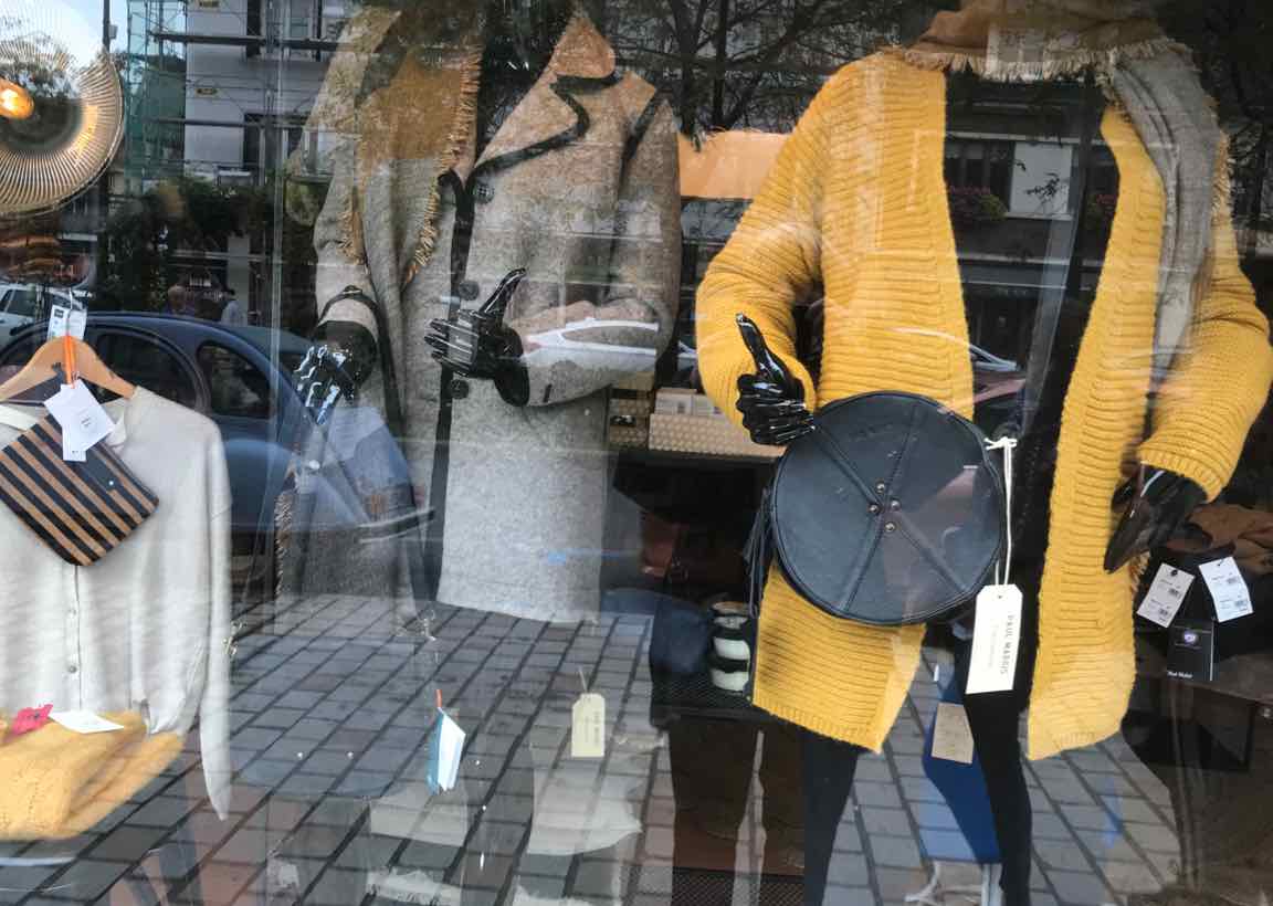 shop window France with fall 2019 fashions